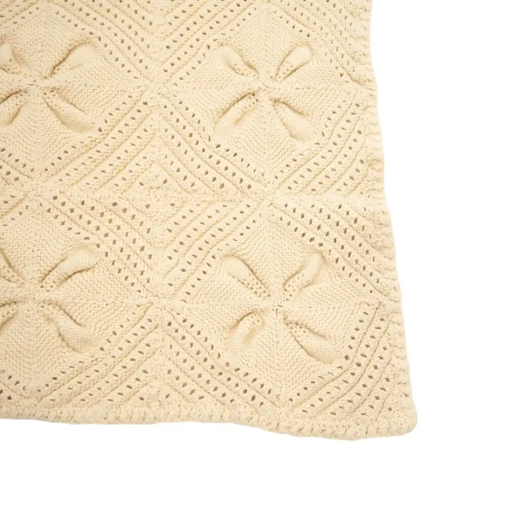 Vintage Off-White Crochet Afghan